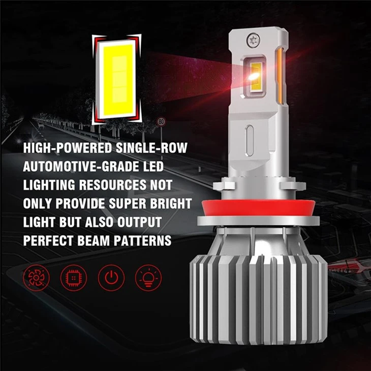 Fanless LED Headlight Kit Plug And Play 6000K Cool White