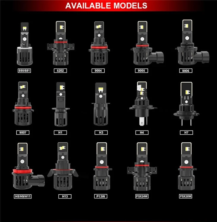V22 New LED Car Front Light Friendly Installation PSX24