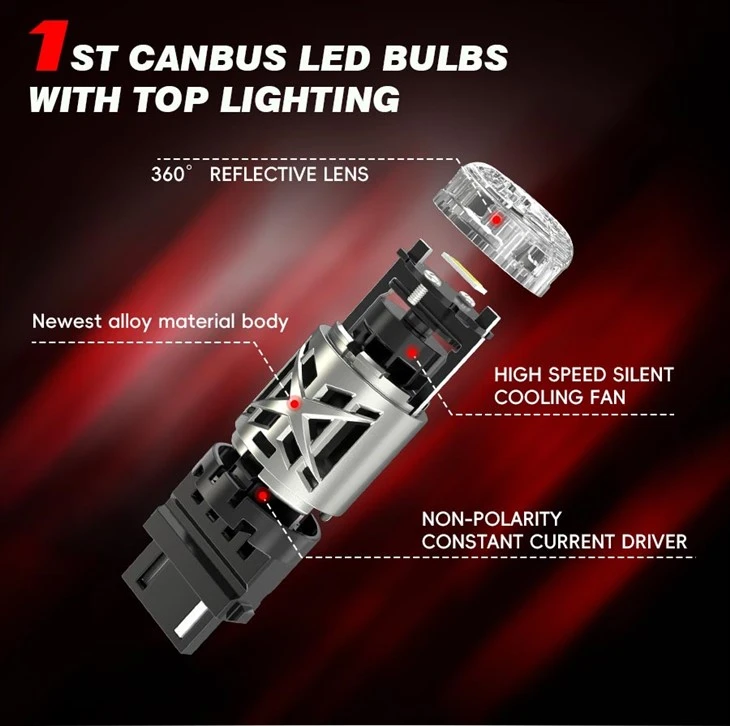 360 Degree 26W LED Car Light 7440 Error Free